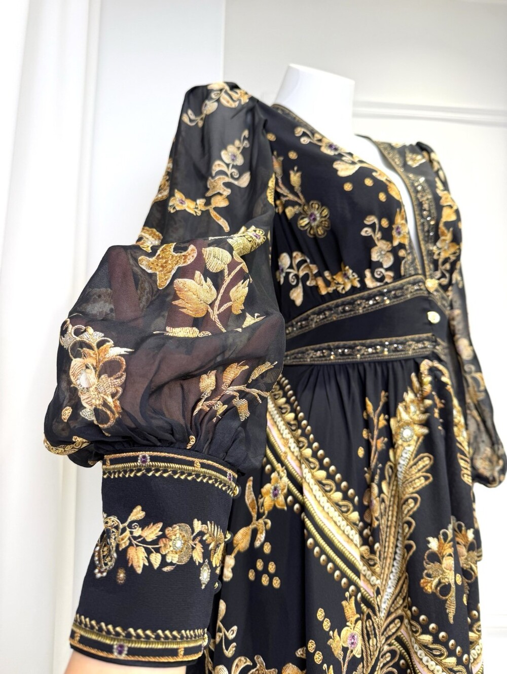 Camilla long button front dress In Taurus rising - Picture 10 of 13